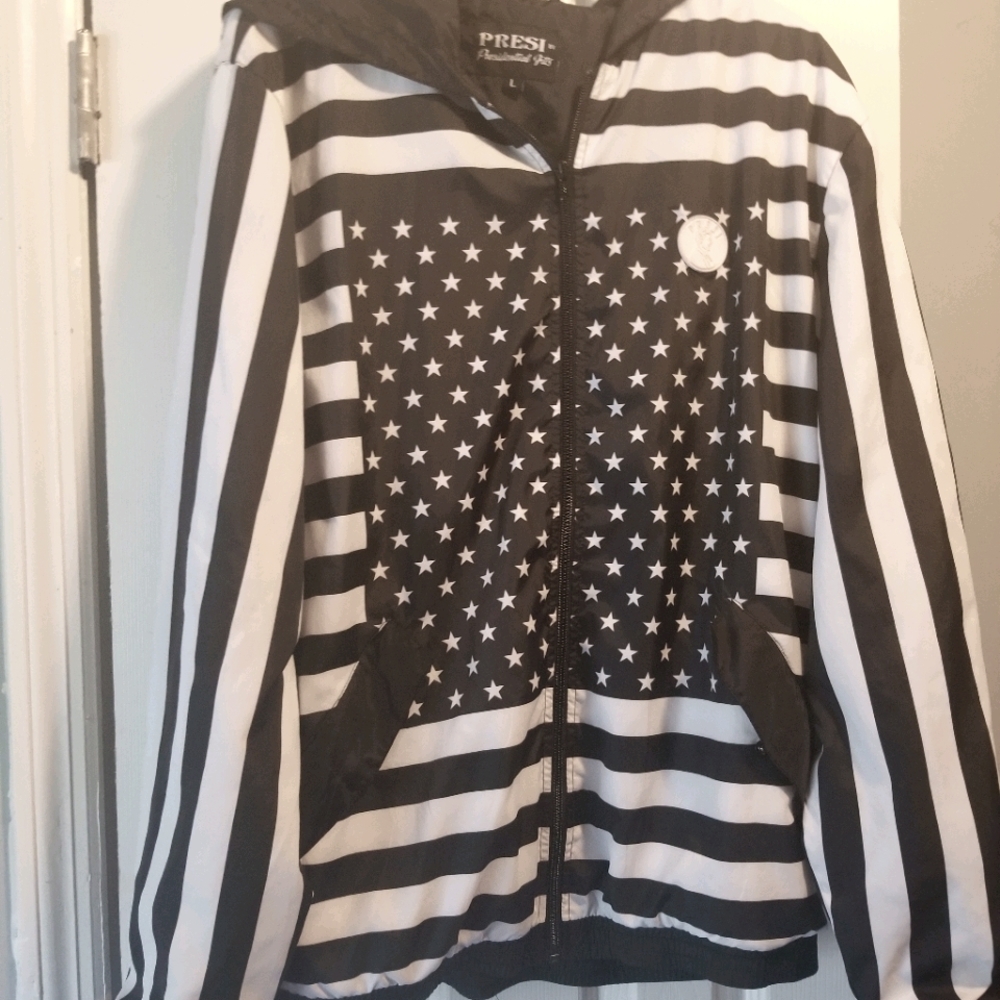 Americana windbreaker black & white by Presi - Picture 1 of 7